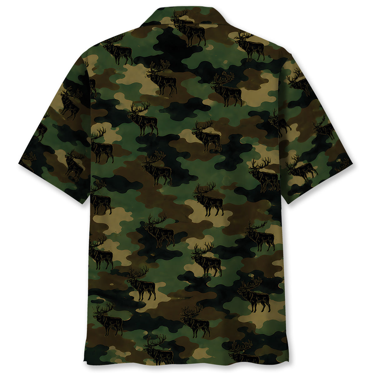 Elk Camouflage Millitary Hawaiian Shirt