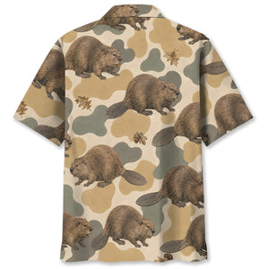 Beaver Camouflage Hawaiian Shirt