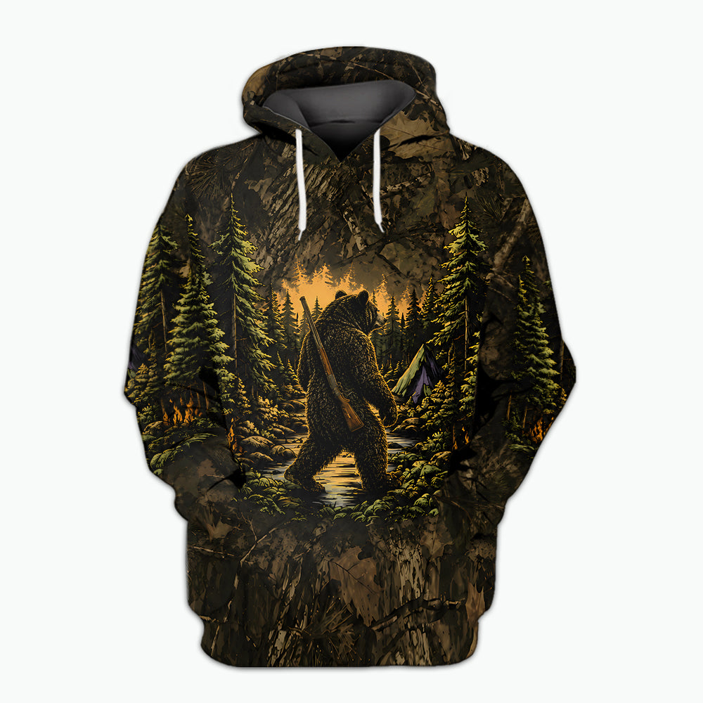 Black Bear Camouflage Hunting All Over Print
