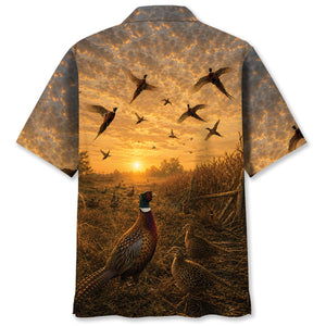 Wild Pheasant Hunting Nature Hawaiian Shirt