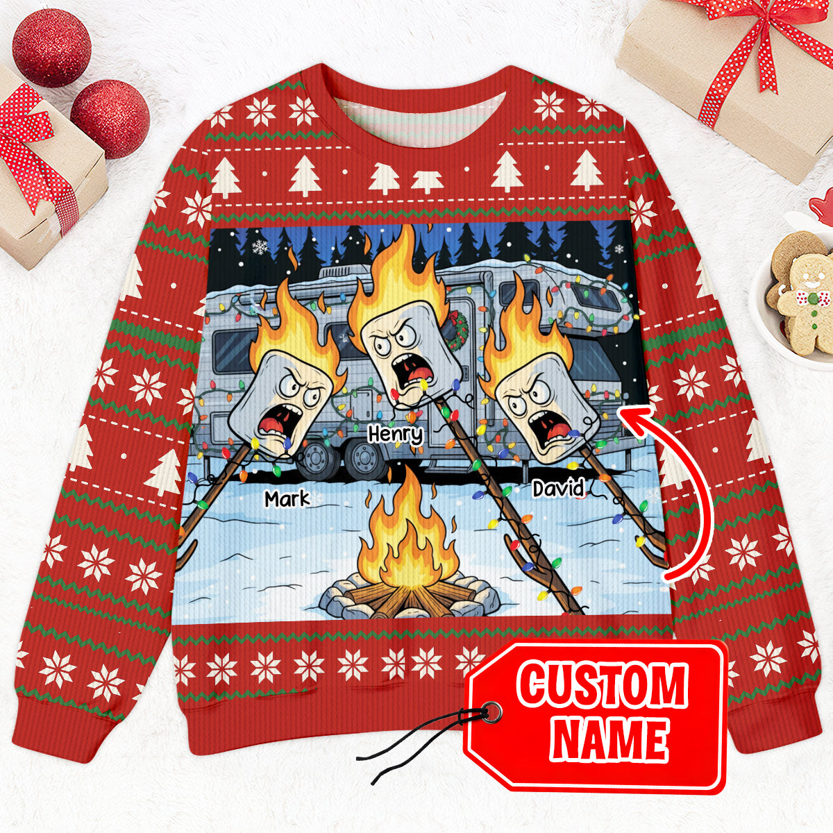 Burnt Marshmallow Ugly Sweater