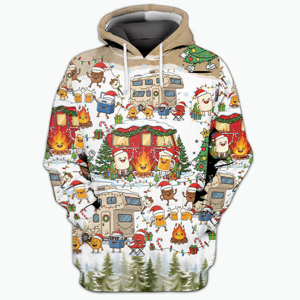 Campsite Christmas Party All Over Print Shirt