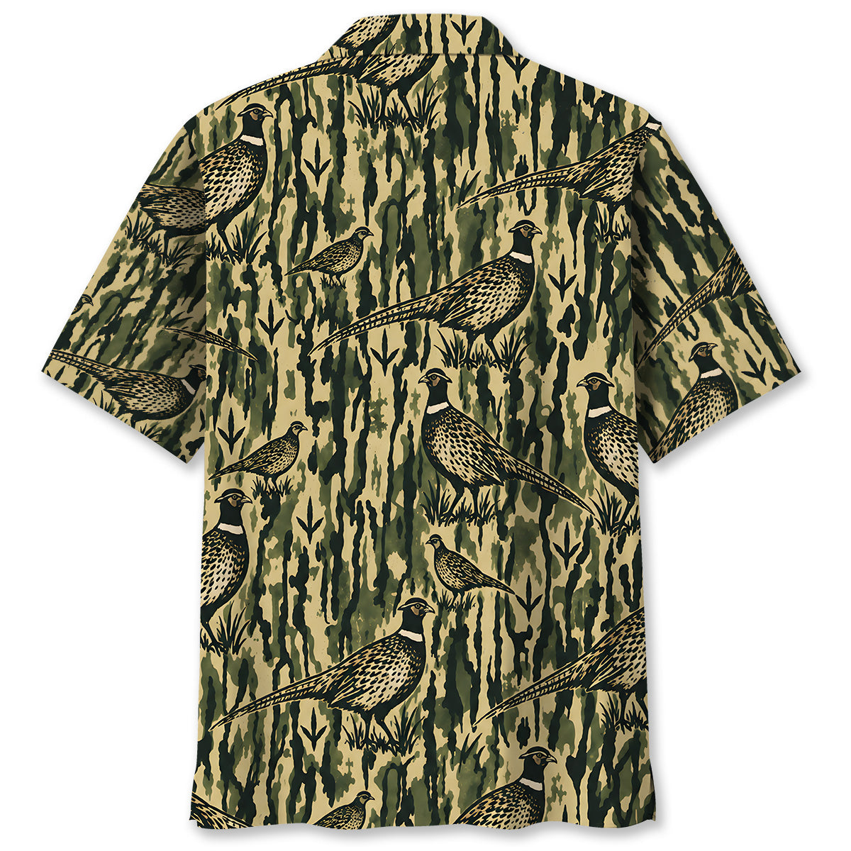 Pheasant Stripe Camouflage Hawaiian Shirt