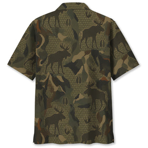 Moose Hunting Hawaiian Shirt