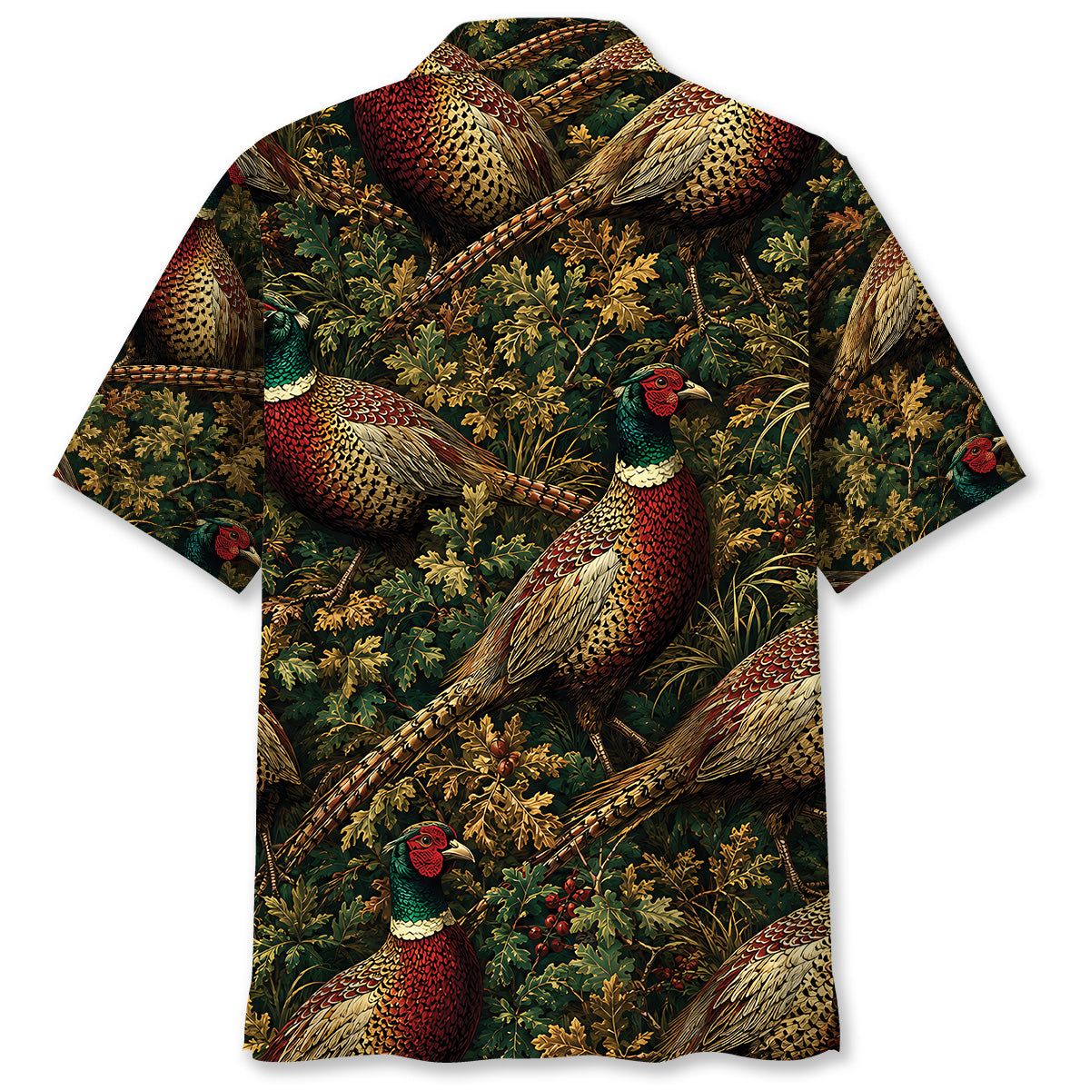 Vintage Wild Pheasant Hunting Hawaiian Shirt