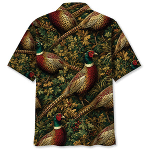 Vintage Wild Pheasant Hunting Hawaiian Shirt