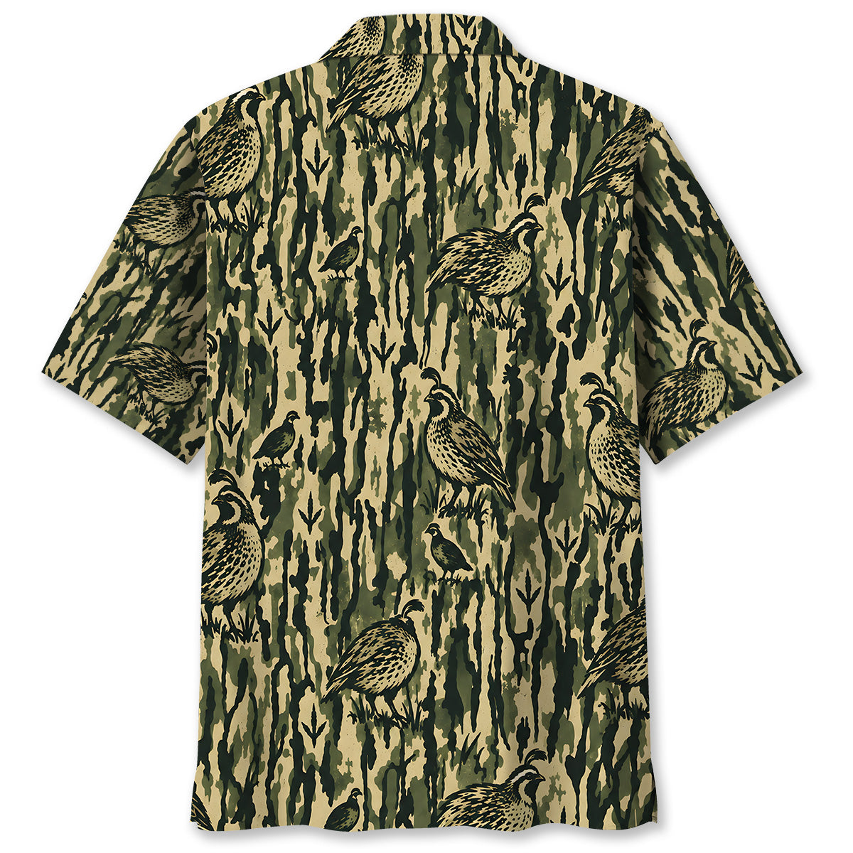 Quail Stripe Camouflage Hawaiian Shirt