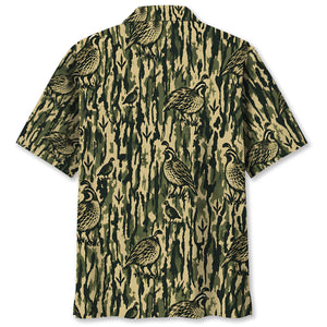 Quail Stripe Camouflage Hawaiian Shirt