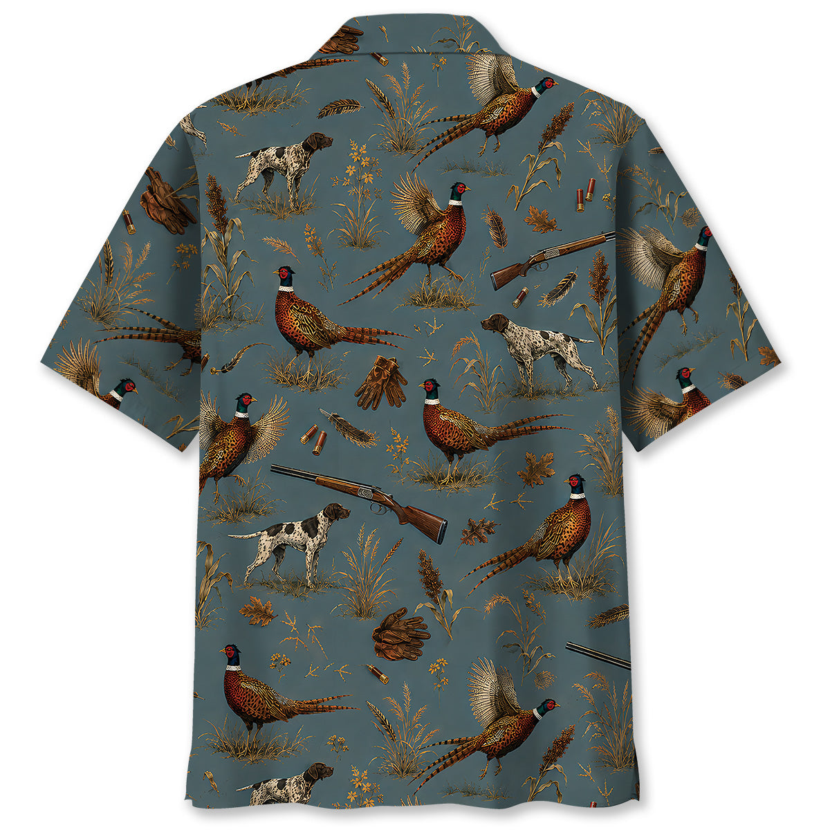 Vintage Slate Pheasant Hunt Hawaiian Shirt