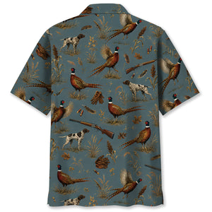 Vintage Slate Pheasant Hunt Hawaiian Shirt