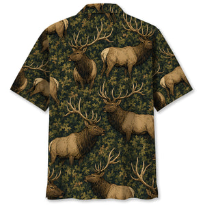 Elk Woodland Hawaiian Shirt