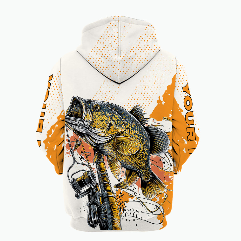Custom Name Crappie Fish Orange All Over Print Shirt