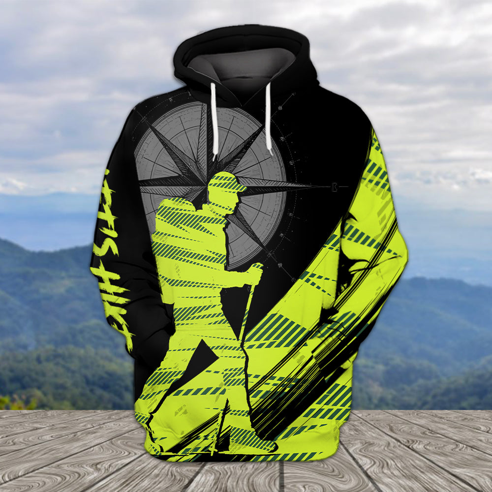 Hiking Find Your Own Path Yellow Neon All Over Print Shirt