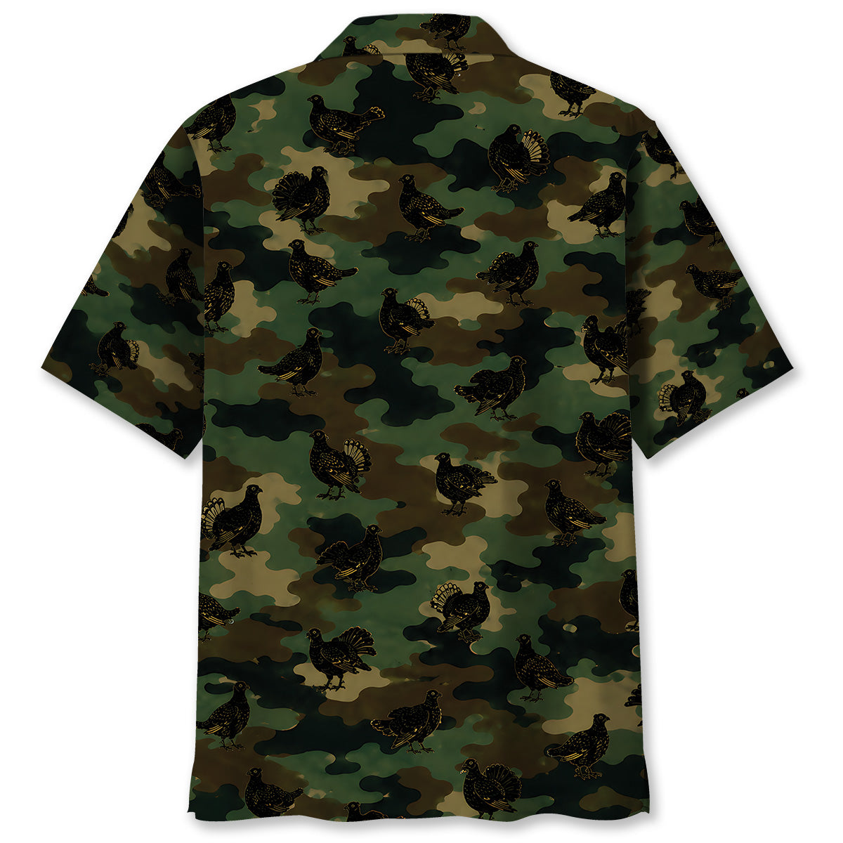 Grouse Camouflage Millitary Hawaiian Shirt