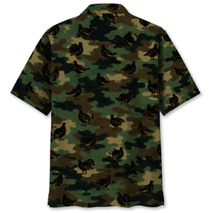 Grouse Camouflage Millitary Hawaiian Shirt