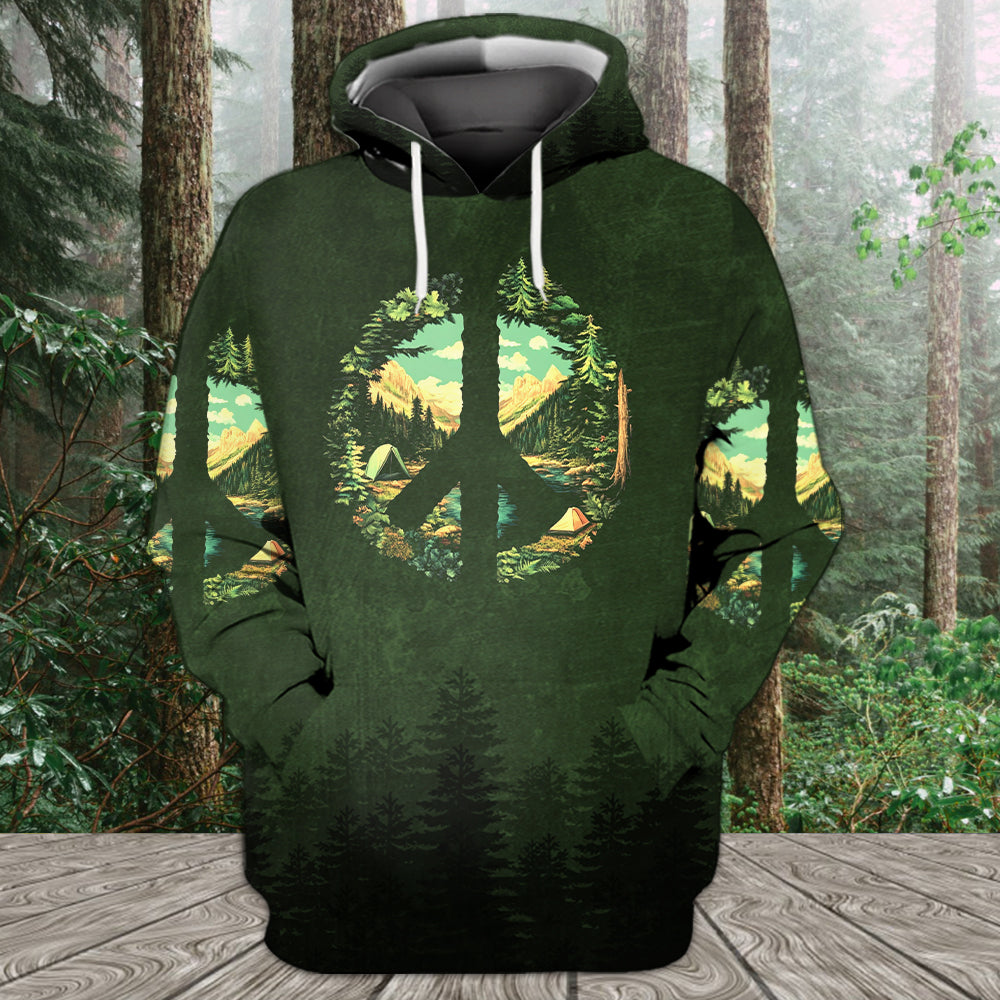 Camp Life Peace Sign All Over Print Shirt