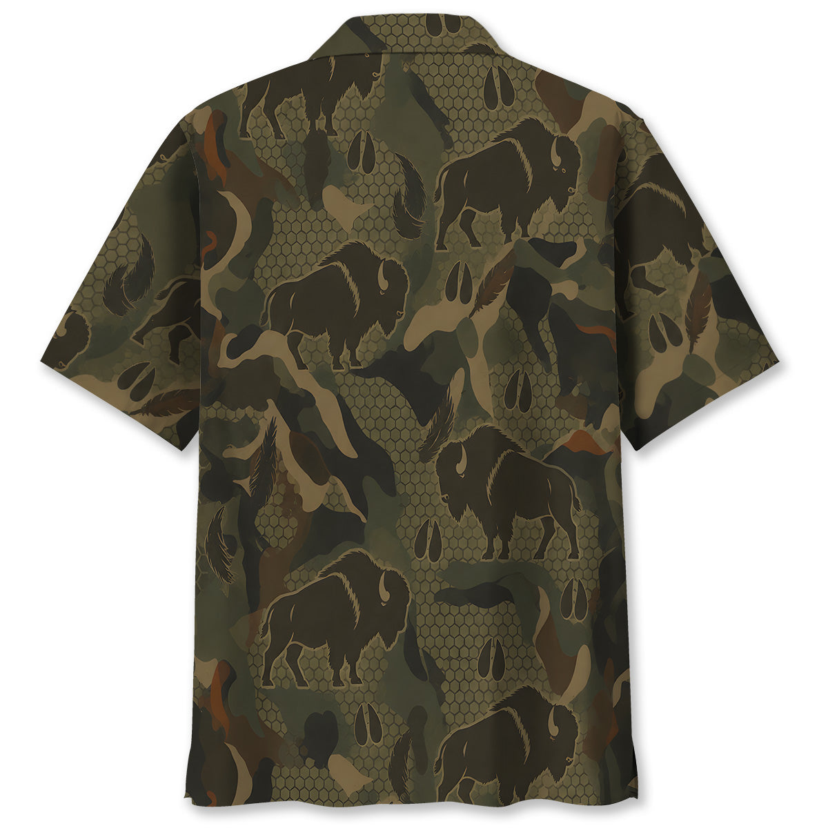 Bison Hunting Hawaiian Shirt