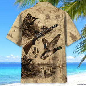 Vintage Mallard Duck Hunting Hawaiian Shirt