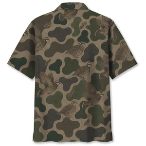 Camouflage Quail Hunting Hawaiian Shirt