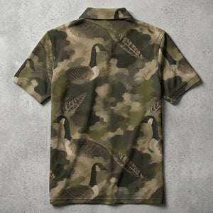 Goose Camouflage Graphic Pattern Men Polo Shirt