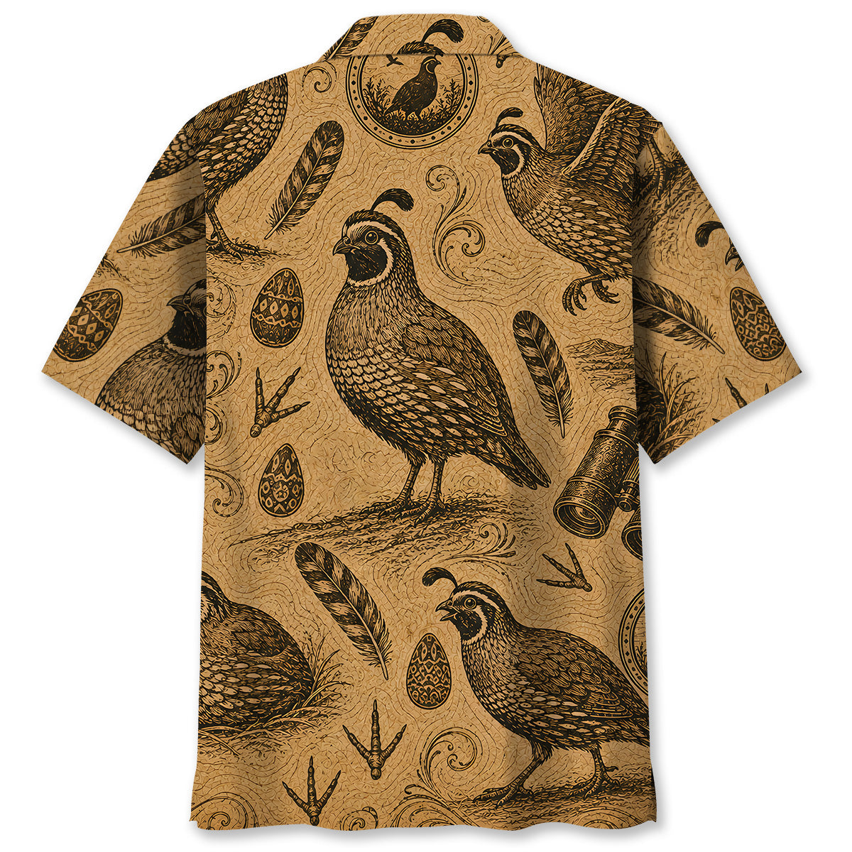 Quail Hunting Vintage Artwork Hawaiian Shirt