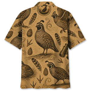 Quail Hunting Vintage Artwork Hawaiian Shirt