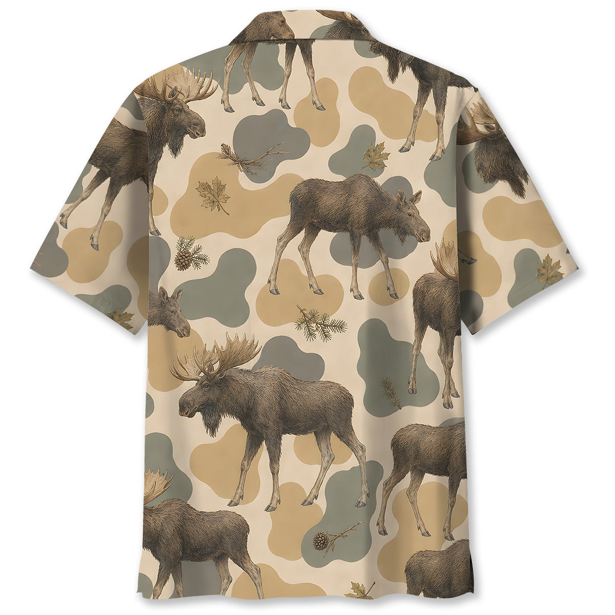 Moose Camouflage Men Polo Shirt