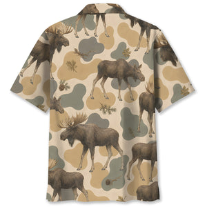 Moose Camouflage Men Polo Shirt
