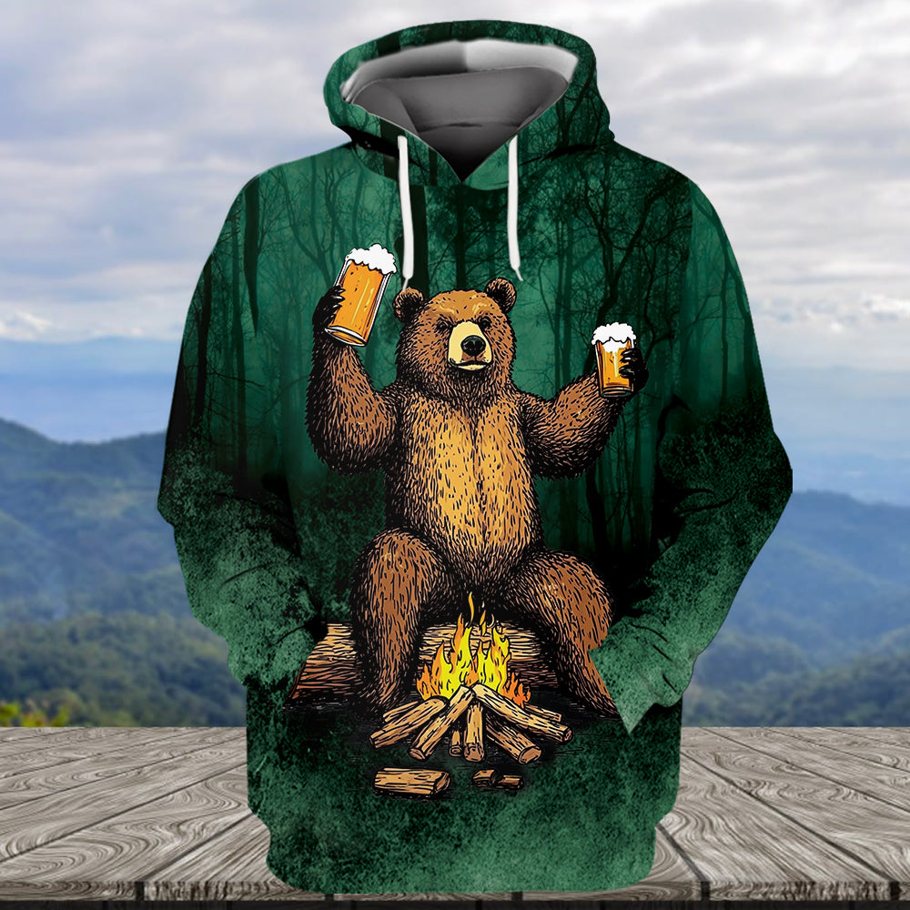 I Hate People Drinking Bear All Over Print Shirt