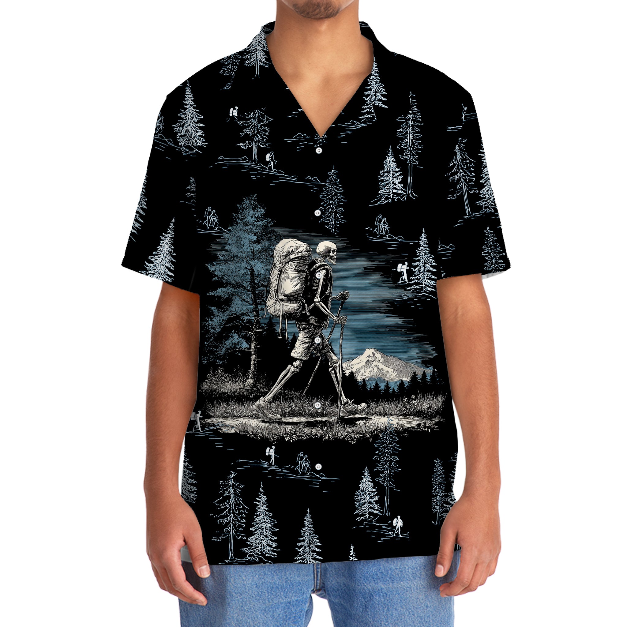 Hiking When Life Gives You Mountains Hawaiian Shirt
