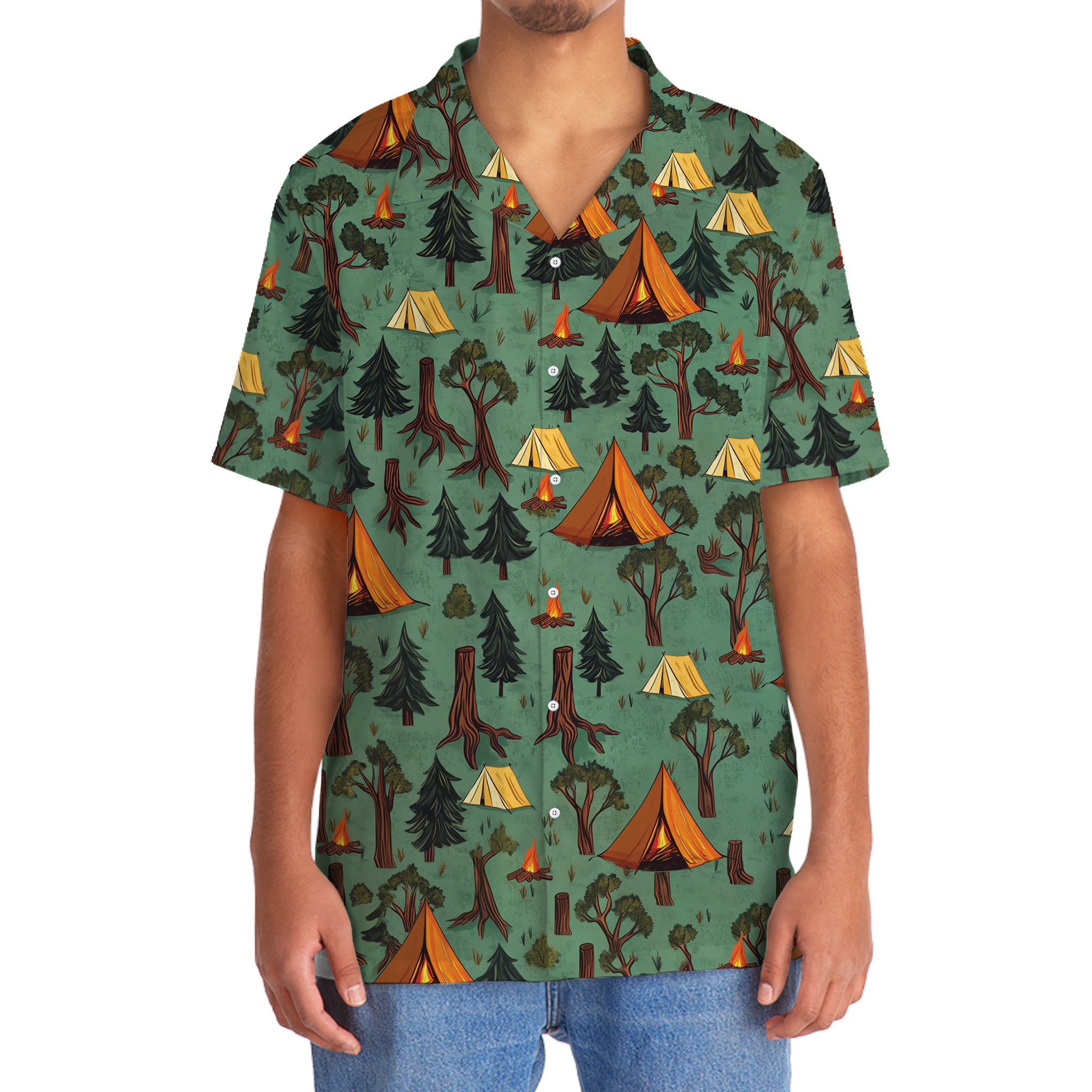 Camping Without Beer Just Sitting In The Woods Hawaiian Shirt