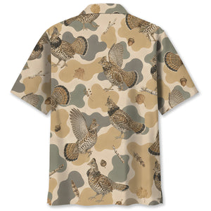 Ruffed Grouse Camouflage Men Polo Shirt