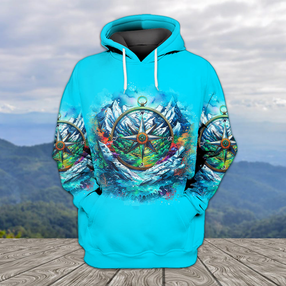 Compass Not All Who Wander Are Lost All Over Print Shirt