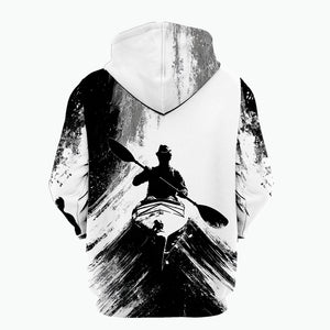 Black And White Kayaking Lover All Over Print Shirt