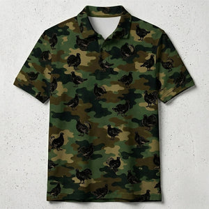 Grouse Camouflage Millitary Men Polo Shirt