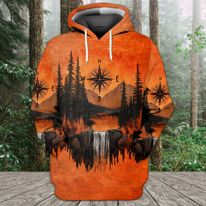 Into The Mountains I Go Orange All Over Print Shirt
