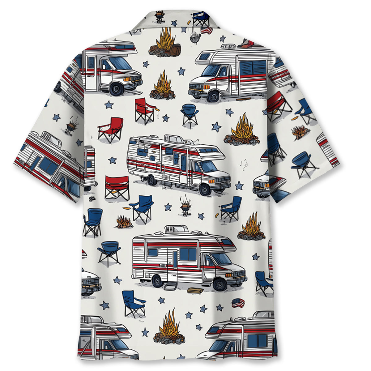America Class B Motorhome Hawaiian Shirt