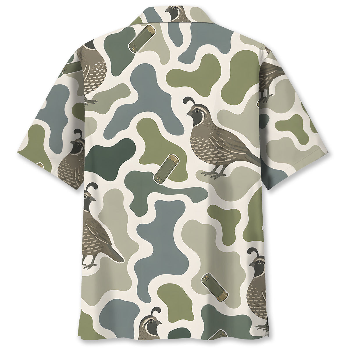 Quail Camouflage Hunting Funny Pattern Hawaiian Shirt