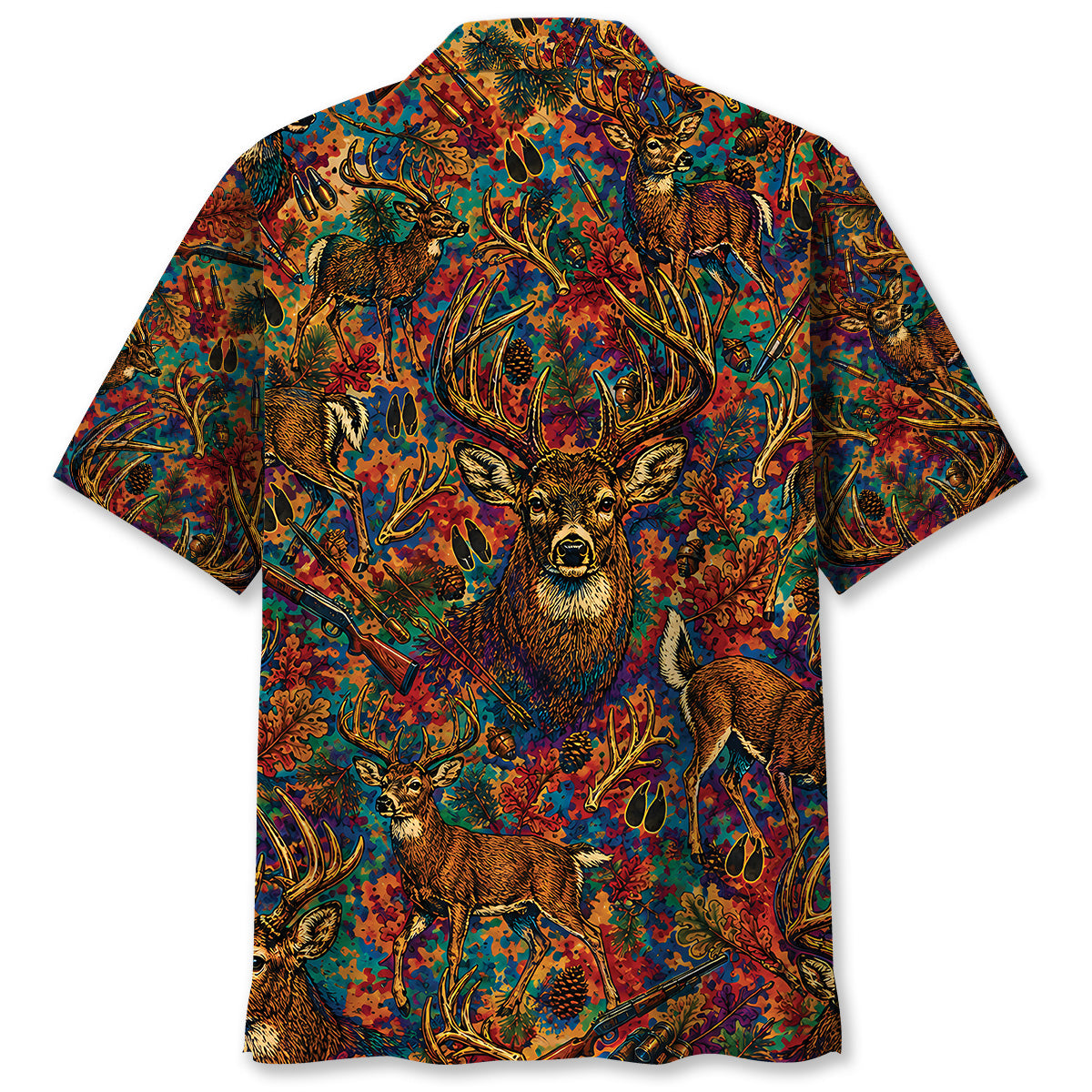 Psychedelic Deer Hunting Hawaiian Shirt