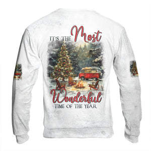 It's The Most Wonderful Time Of Christmas Camping All Over Print Shirt