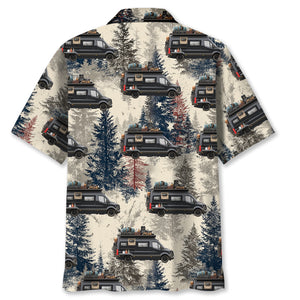 America Conversion Van Camping Hawaiian Shirt