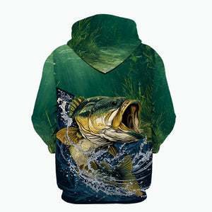 Largemouth Bass Vintage All Over Print Shirt