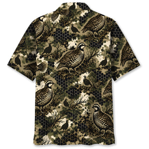 Tactical Hexagonal Quail Hunting Camo Hawaiian Shirt