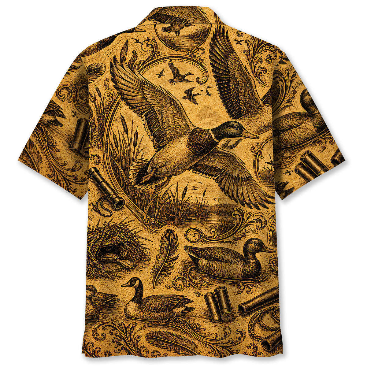 Waterfowl Hunting Legend Vintage Art Hawaiian Shirt