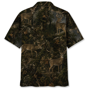 Deer Hunting Forest Hawaiian Shirt