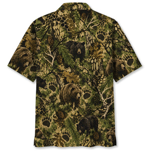 Bear Hunting Hex Camo Hawaiian Shirt