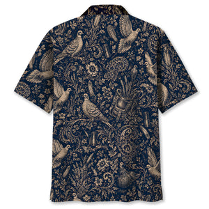 Midnight Dove Hunting Paisley Hawaiian Shirt