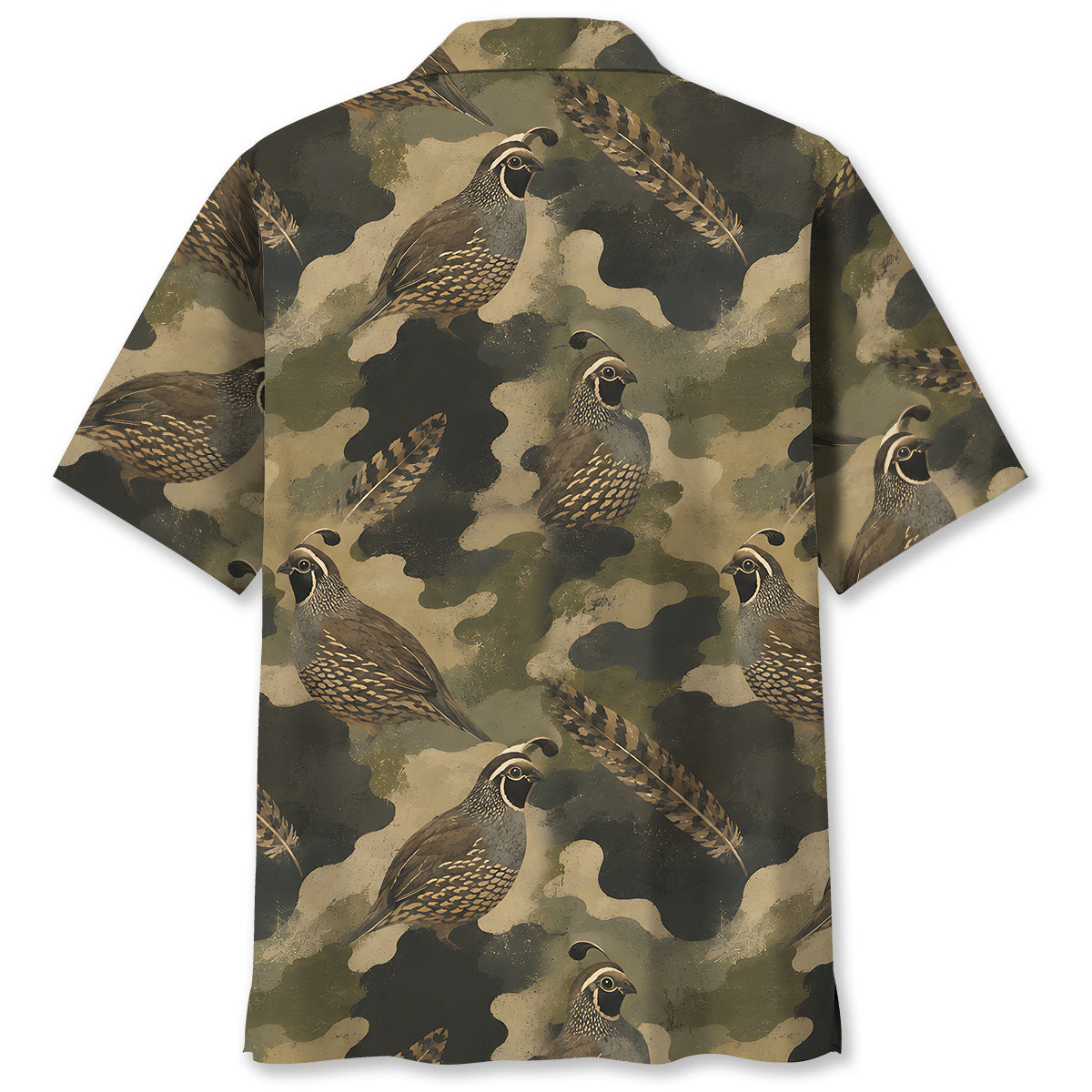 Quail Camouflage Graphic Pattern Hawaiian Shirt