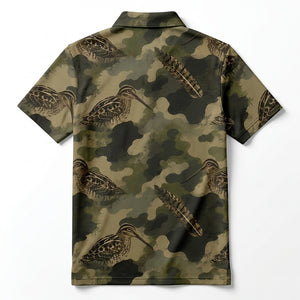 Snipe Camouflage Graphic Pattern Men Polo Shirt