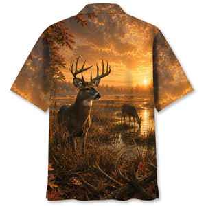 Deer Hunting Nature Hawaiian Shirt
